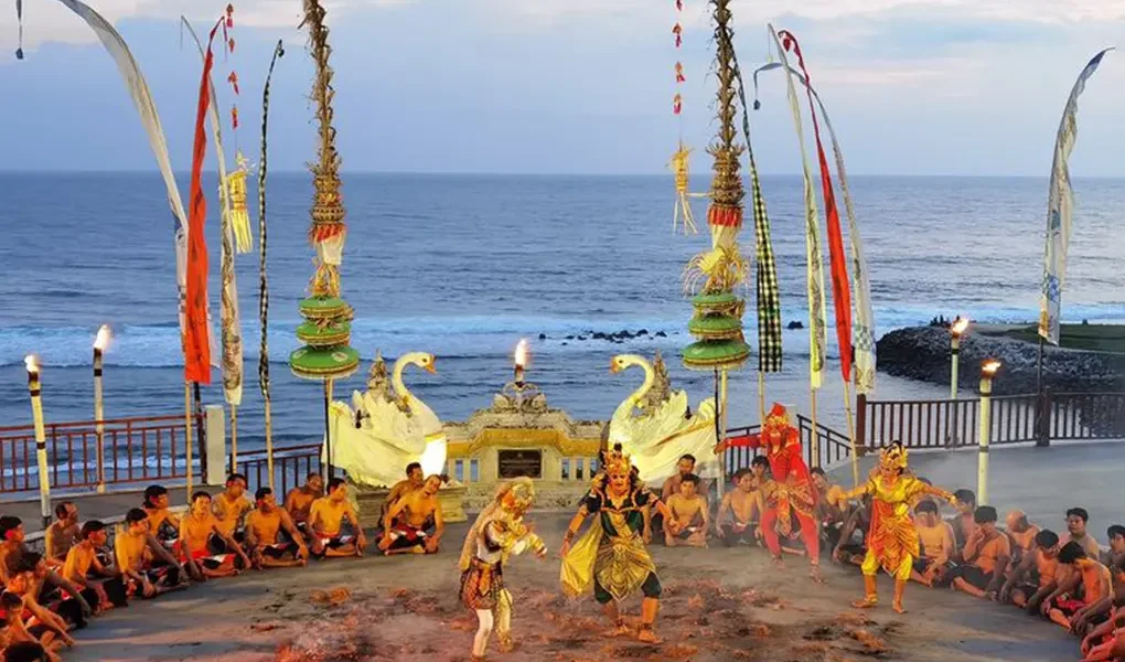 melasti beach kecak dance